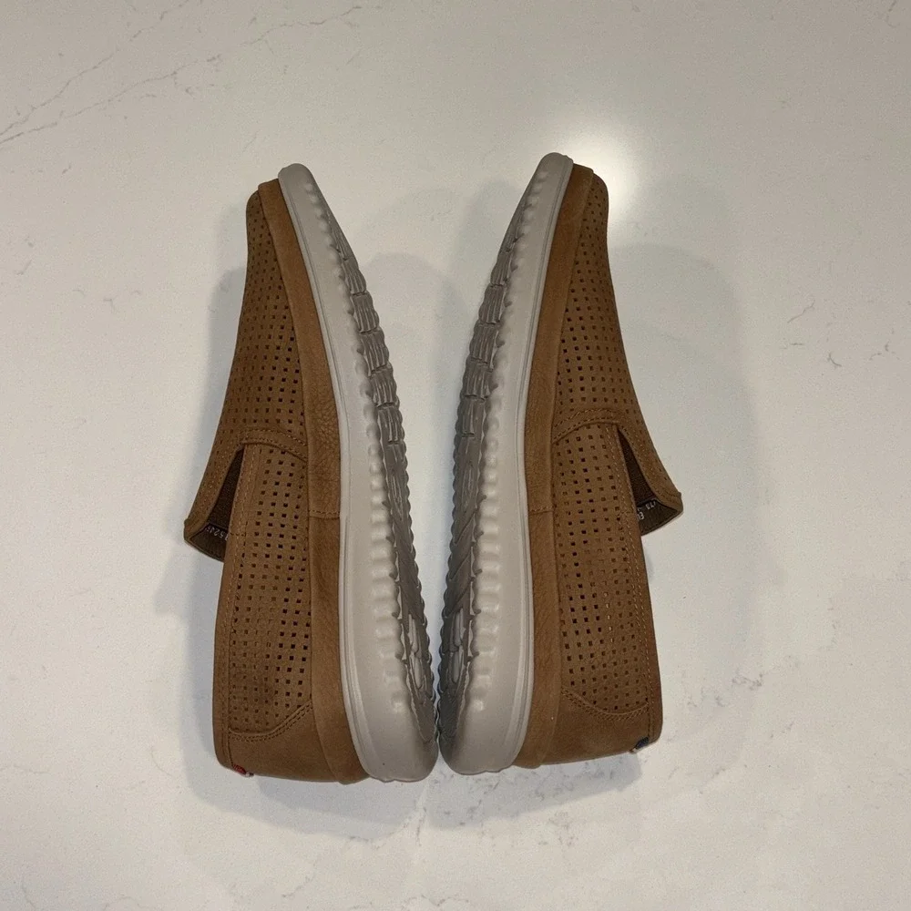 MEPHISTO TIAGO SPORTBUCK CASUAL BROWN SHOES SLIP-ON LOAFERS MEN'S 10.5 EUC $289